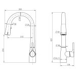 Alpok Touchless Slavina - Mat Crna